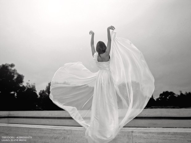 A-line chiffon bridal gown, ethereal wedding dresses