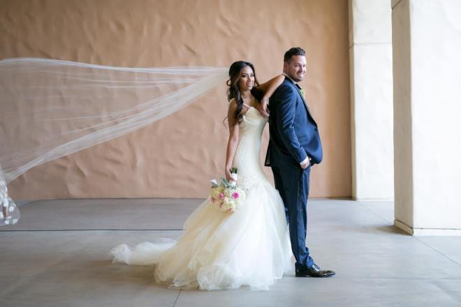 Lauren Elaine Aurelia Gown - Bride Sunshine and Groom