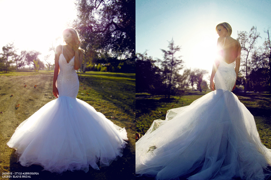 dramatic open back mermaid wedding dress, designer bridal