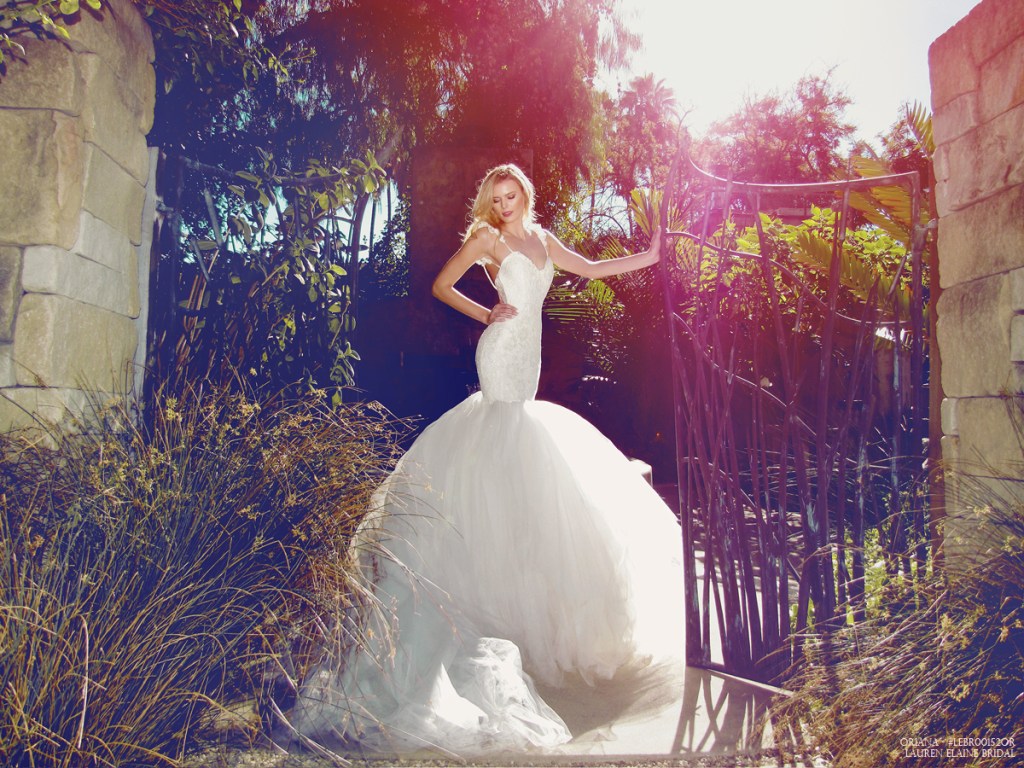 Oriana by Lauren Elaine Bridal. Mermaid wedding gown made in Los Angeles.