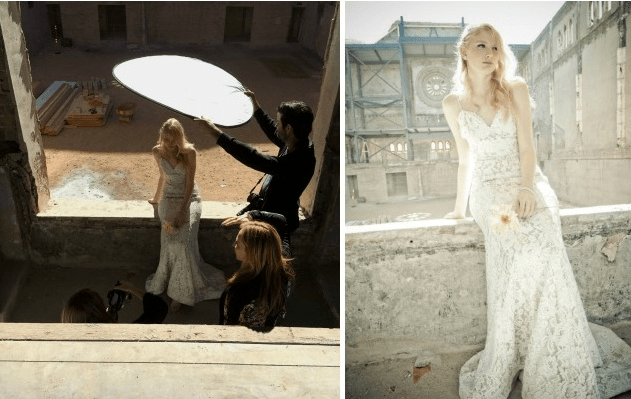 Lauren Elaine Bridal behind the scenes for Weddings Magazine