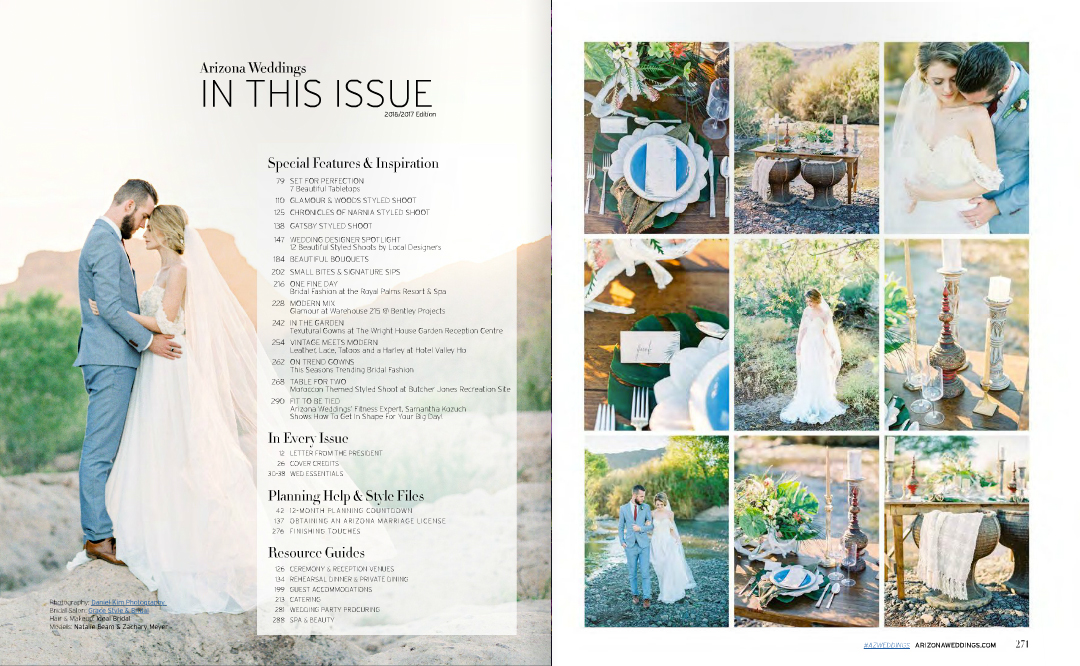 LaurenElaineBridalArizonaWeddingsMagazine-InThisIssue