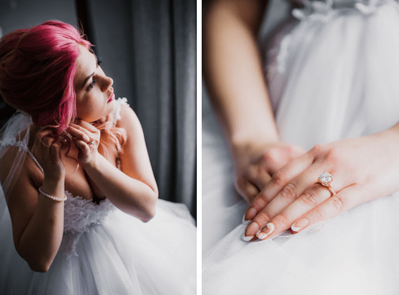 Marie Antoinette inspired wedding and bridal look