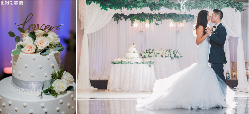 Lauren Elaine Jasmine mermaid wedding gown on the dancefloor