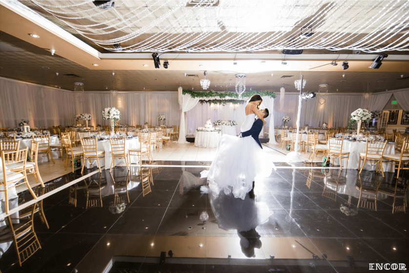 Michele and Michael tear up in the dancefloor in her Lauren Elaine gown