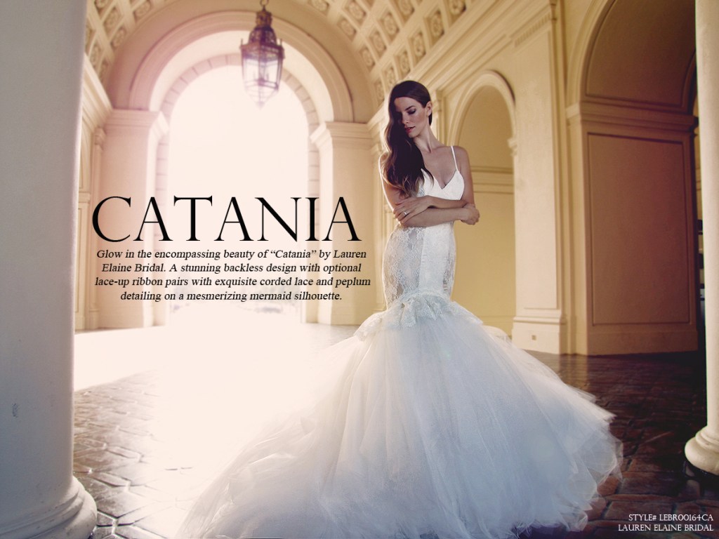 Catania wedding gown by Lauren Elaine Bridal with huge ball gown tulle skirt