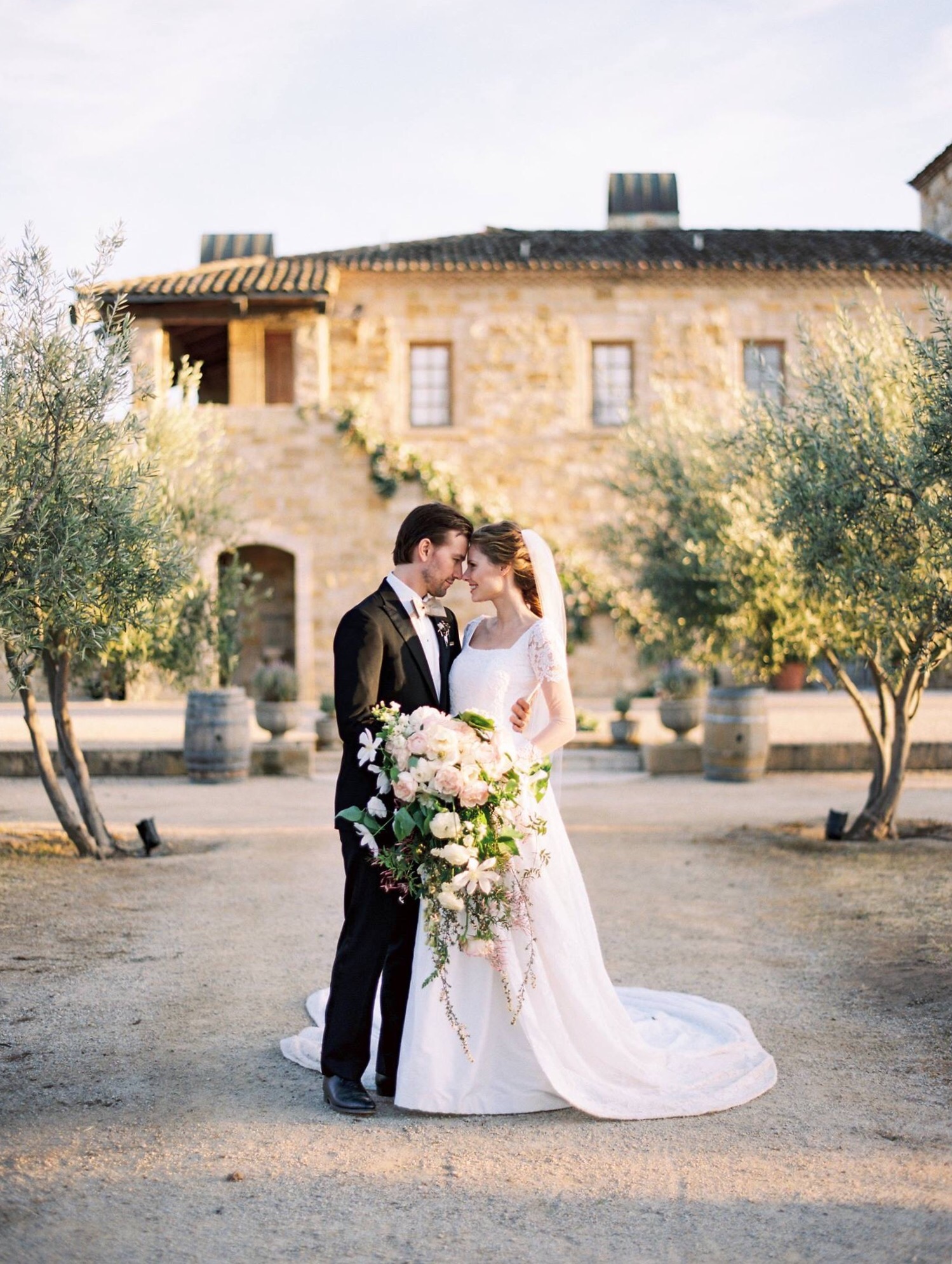 Alyssa Campanella weds Torrance Coombs at Sunstone Villa in Lauren Elaine Bridal