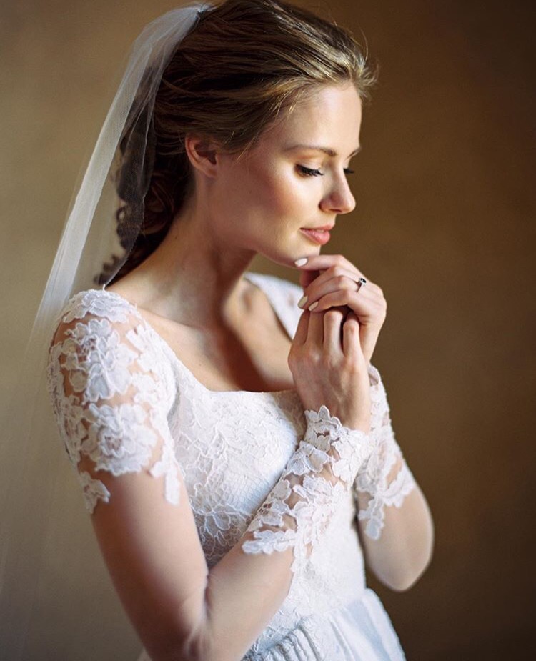 Alyssa Campanella's royal wedding gown designed by Bridal Designer Lauren Elaine in Los Angeles