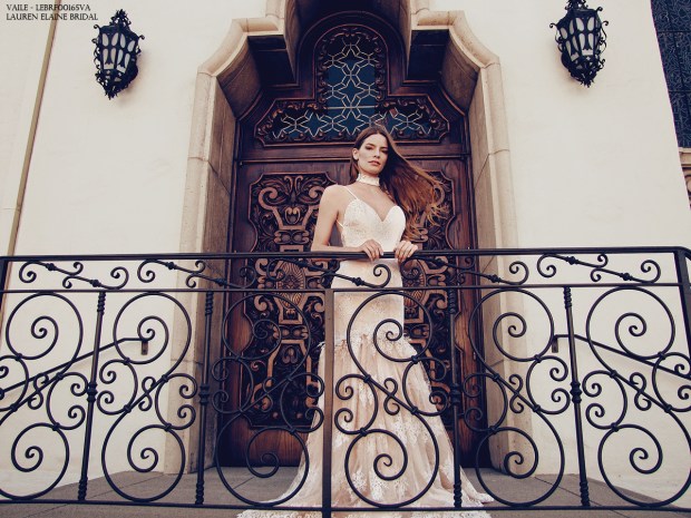 Vaile mermaid wedding gown by Lauren Elaine Bridal