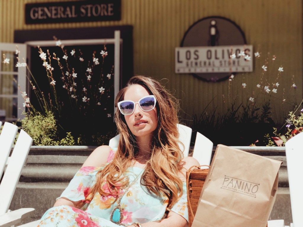 Fashion Designer Lauren Elaine visits Panino's in Los Olivos, California for Once Upon a Seam Blog