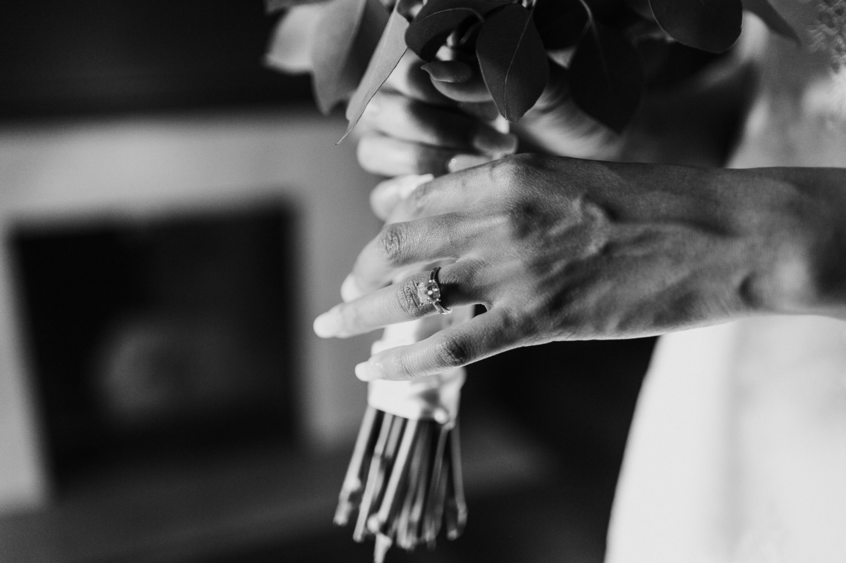 Floral closeups featuring bride Harmony in her Lauren Elaine wedding gown