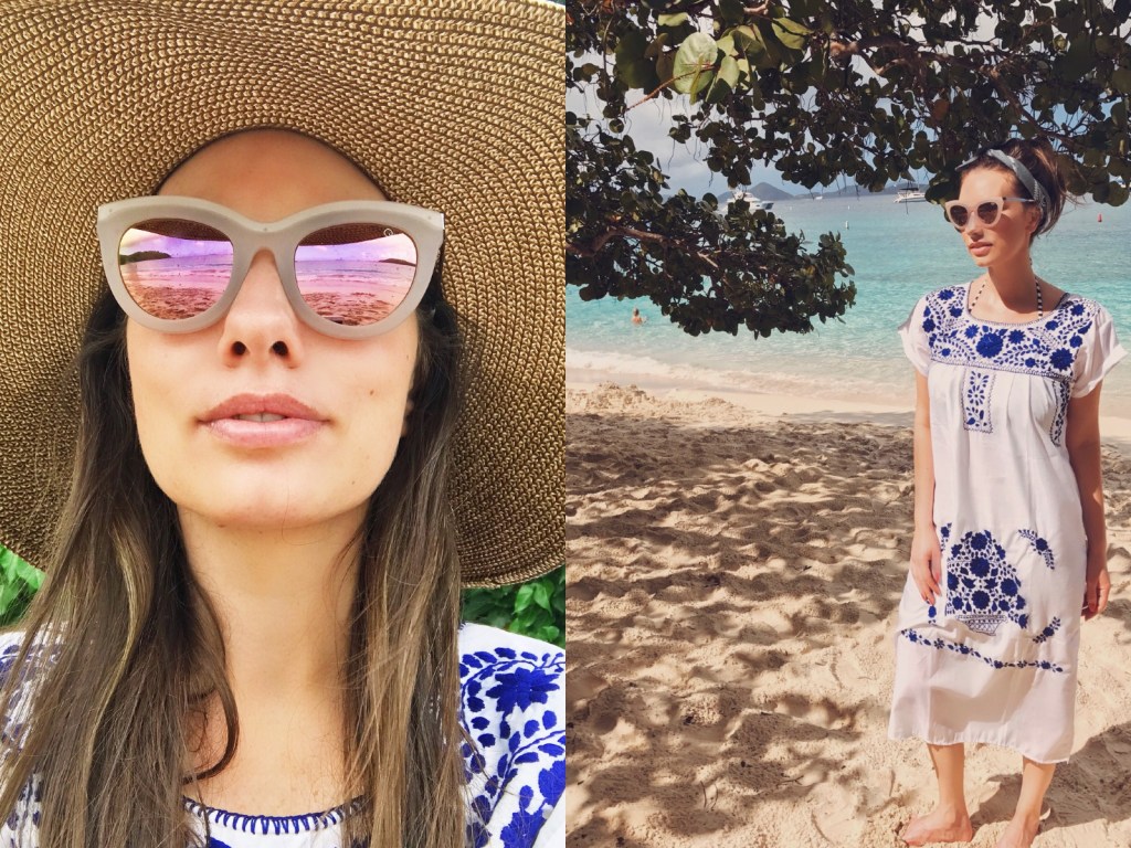 Fashion Designer Lauren Elaine explores Honeymoon Bay on St. John in the US Virgin Islands