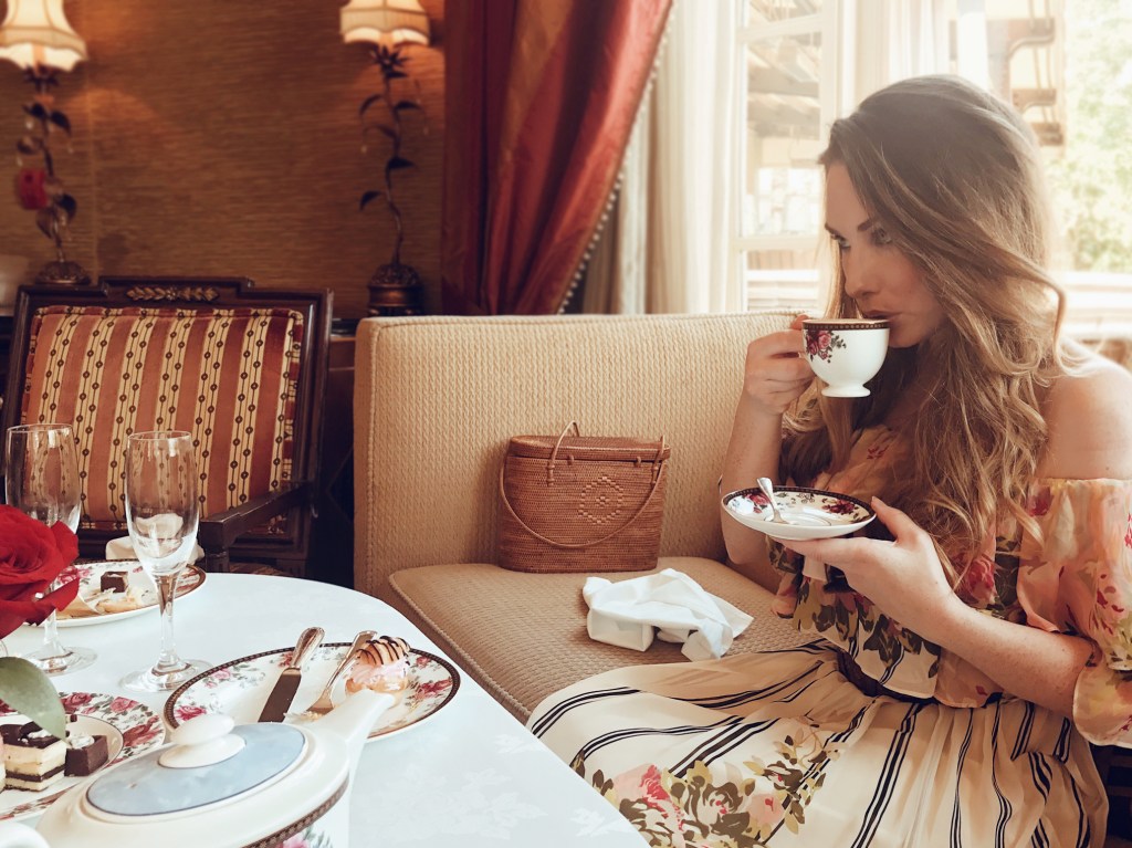 Fashion Designer Lauren Elaine enjoys the Langham Pasadena's Afternoon Tea with Wedgewood