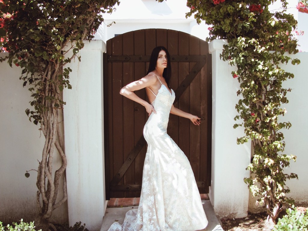 "Lumen" sparkling crystal mermaid wedding dress by Lauren Elaine Bridal