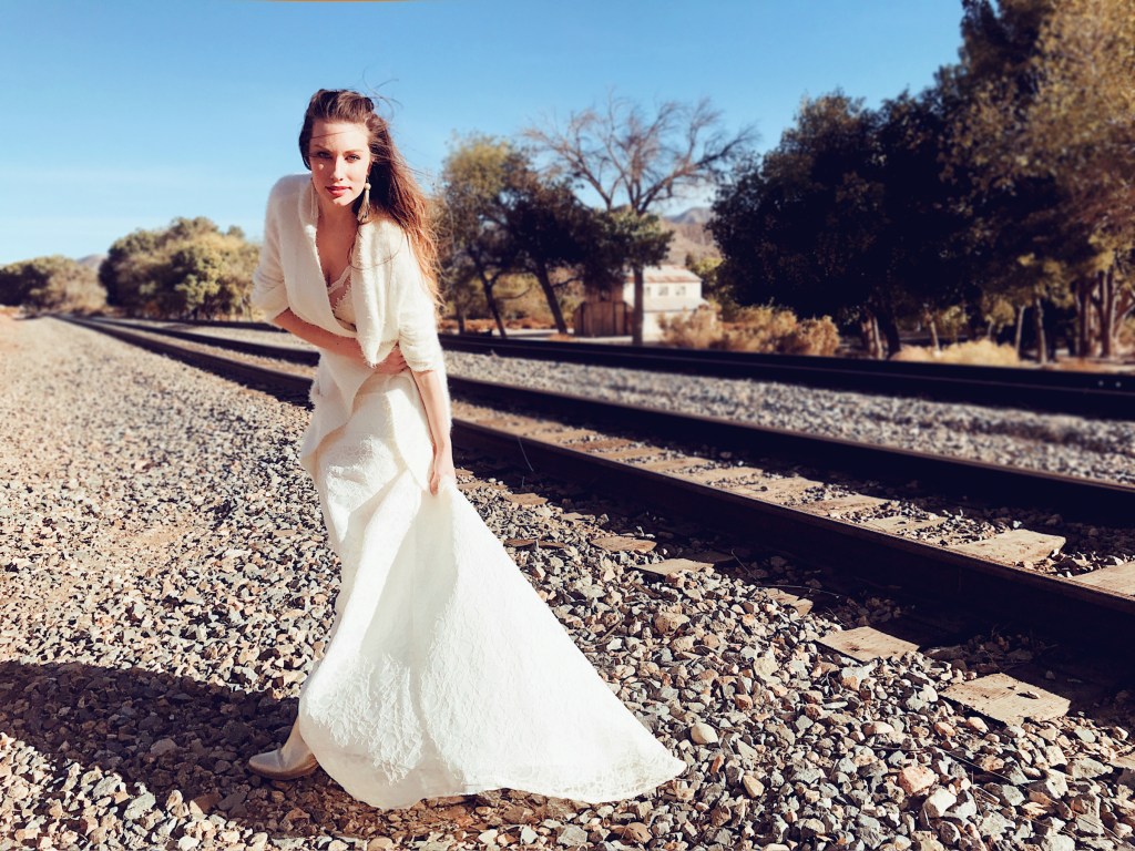 Customizable detachable wedding dress trains by Lauren Elaine Bridal of Los Angeles