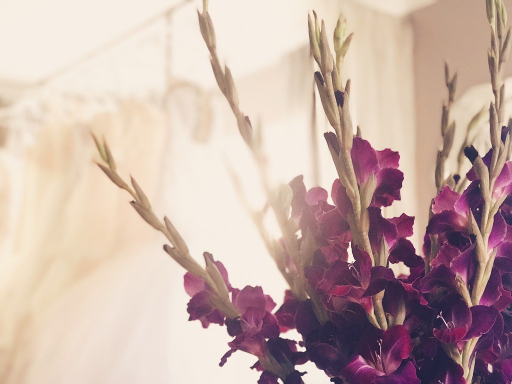 Color of the Year 2018 Ultra Violet at the Lauren Elaine flagship bridal salon in los angeles