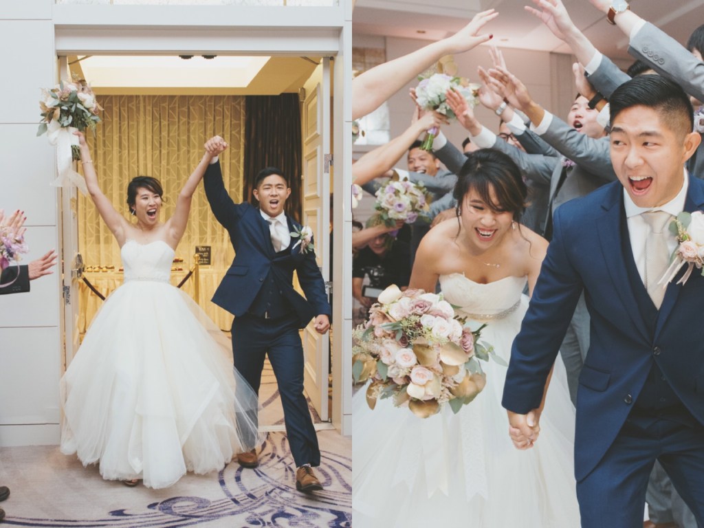 Bride Vicky wears a custom Lauren Elaine Magnolia gown at her Avenue of the Arts Wedding 2