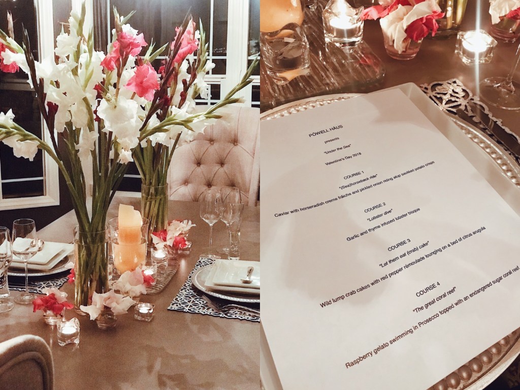 Powell Haus Valentines Day tasting menu at Castle Vista