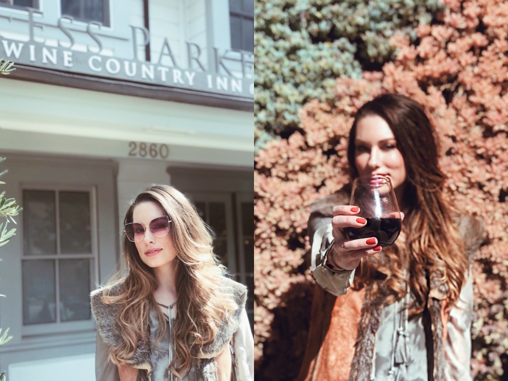 Fashion Designer Lauren Elaine visits the Fess Parker Wine Country Inn in Los Olives, CA