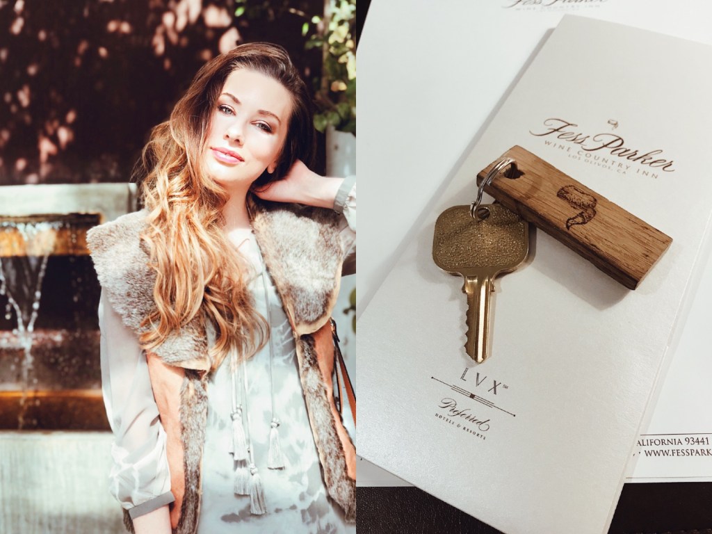 Fashion Designer and Lifestyle blogger Lauren Elaine checks in to the Fess Parker Wine Country Inn in Los Olives, CA
