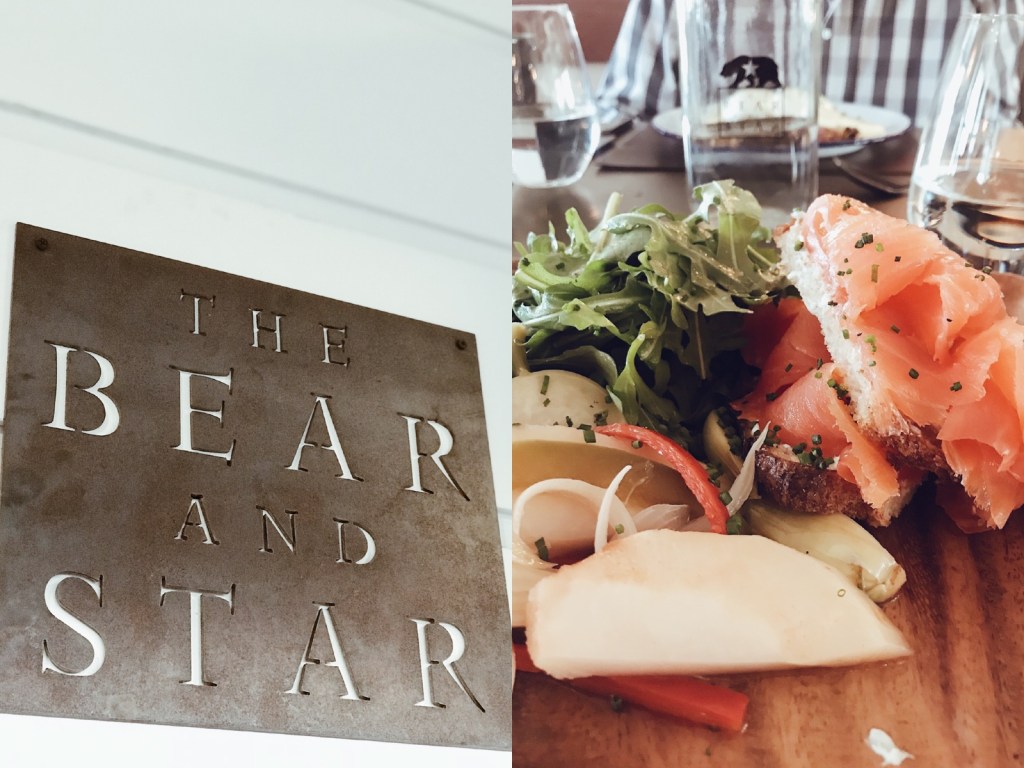 Smoked salmon toast at the Bear and Star restaurant at the Fess Parker Wine Country Inn