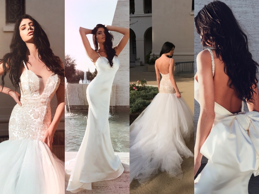 Lauren Elaine Bridal new sexy form fit mermaid gowns with sparkle detailing