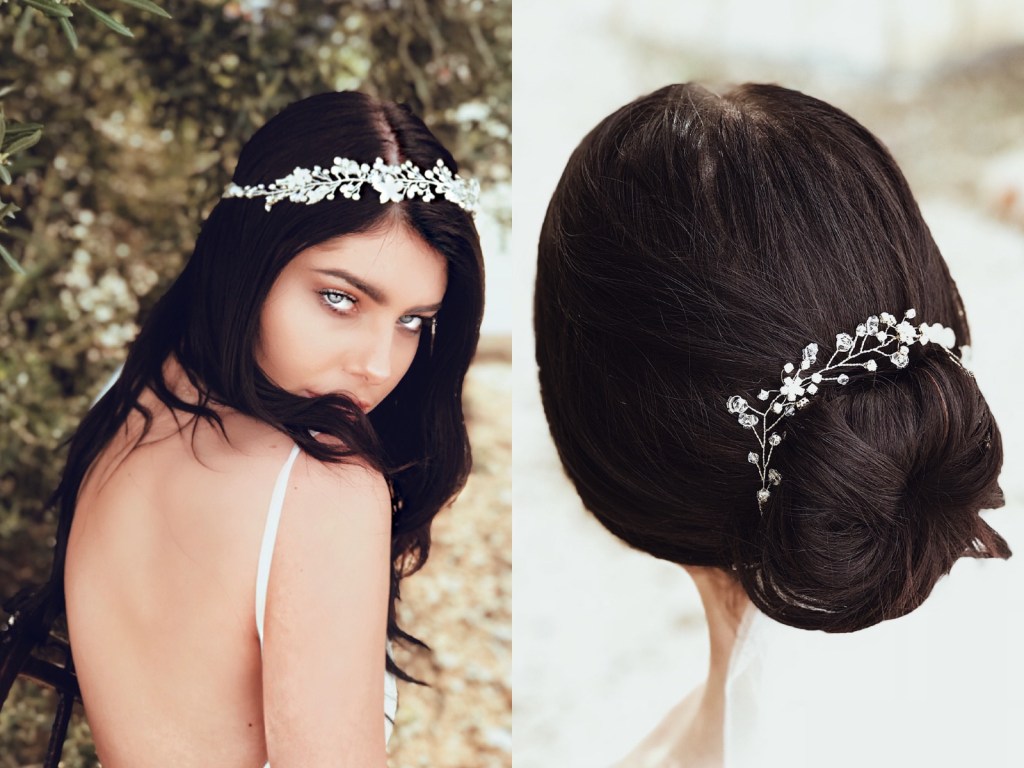 Lauren Elaine Bridal hair accessories with swarovski crystals and freshwater pearls