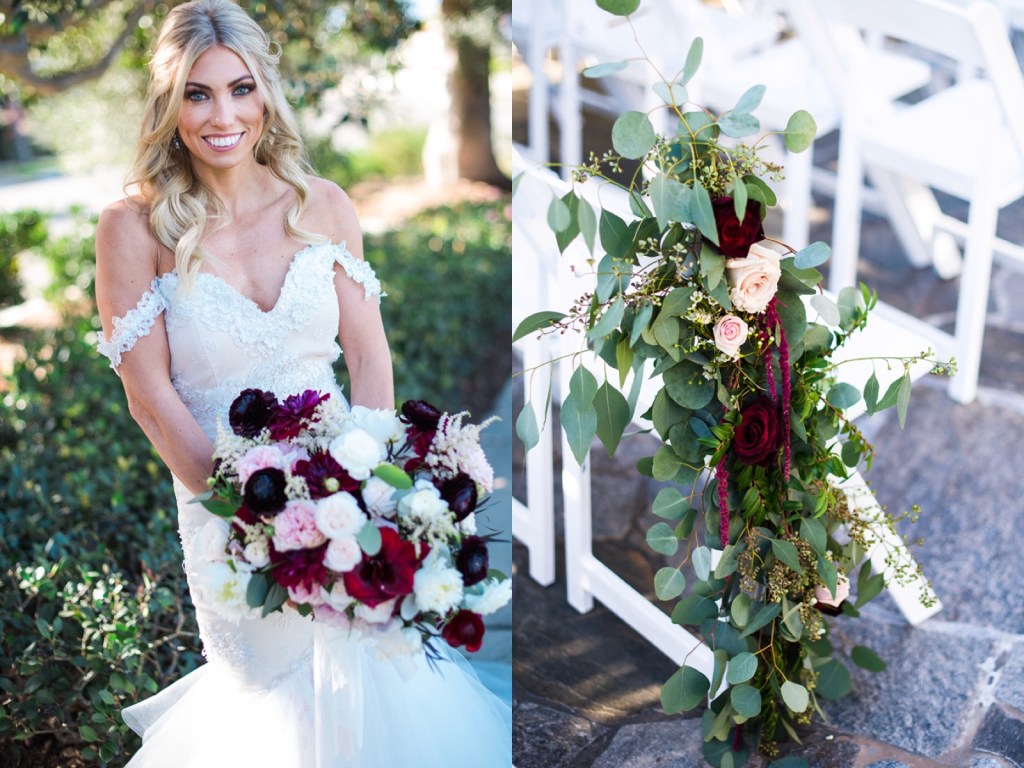 Bride Alex's wedding at the Thurdsay Club in San Diego and her custom Lauren Elaine "Capella" Gown