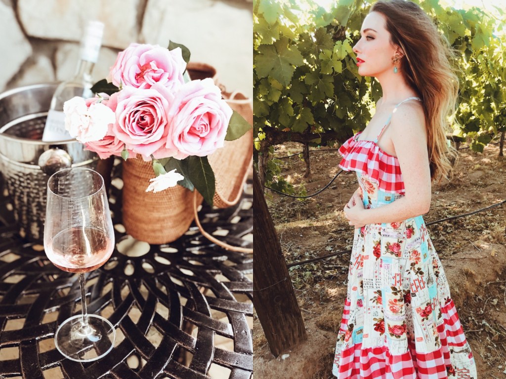 Ruffle americana gingham midi cotton sun dress by Designer Lauren Elaine