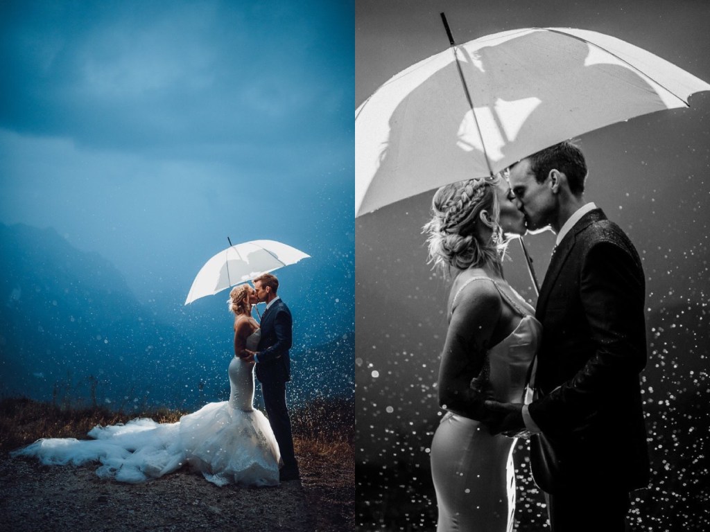 Real life fairytale wedding at Lake Bled, Slovenia featuring a Lauren Elaine "Epiphany" wedding gown