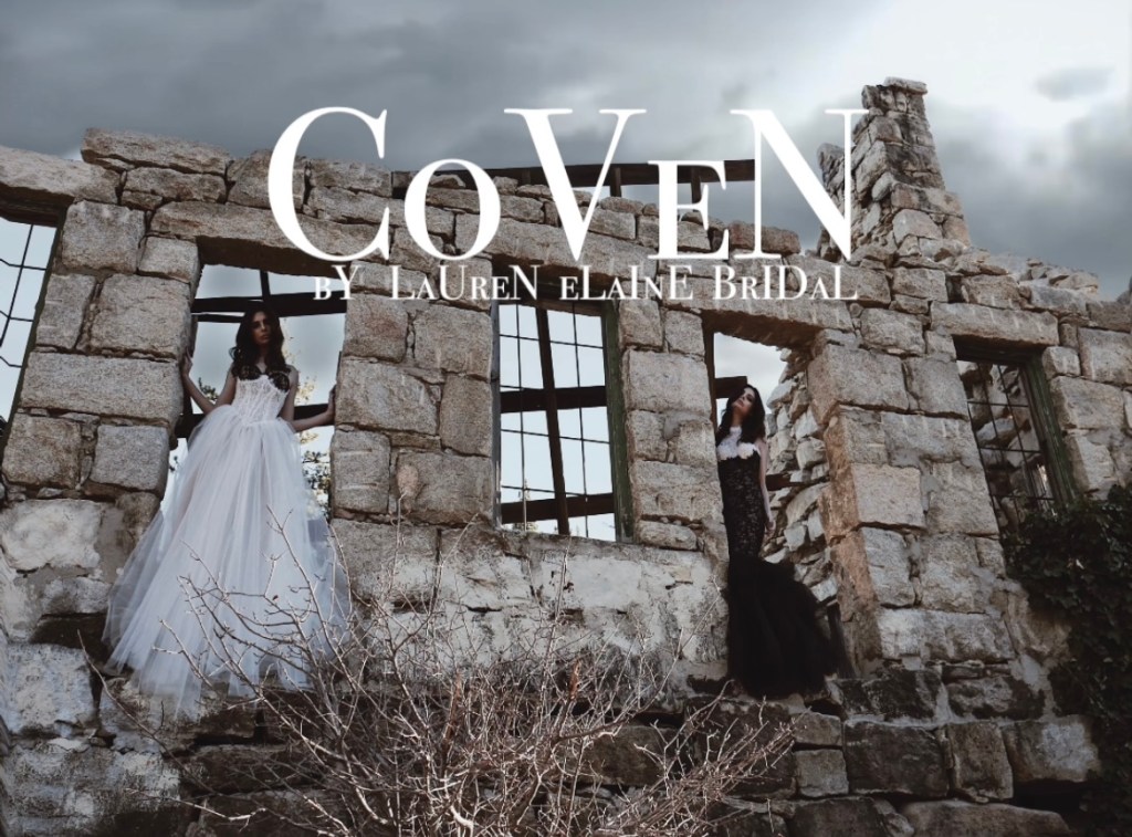Black and White wedding dresses from Coven Collection by Lauren Elaine Bridal