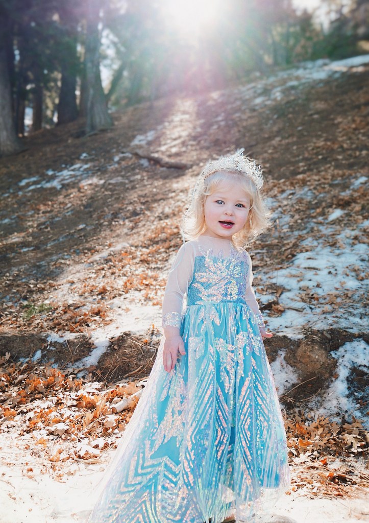 Faire Everlaine wears the Laure Elaine Snow Queen Princess Dress